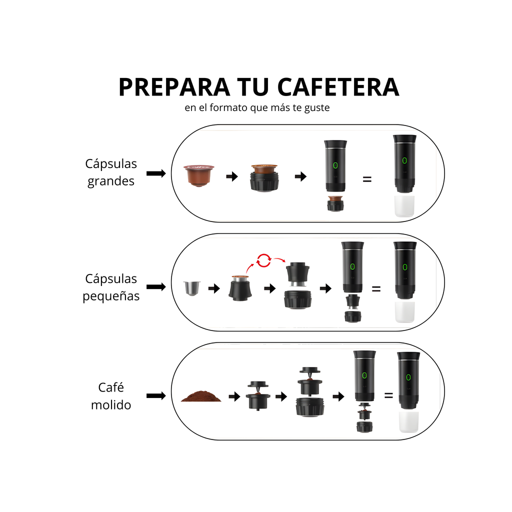 Cafetera portátil 3 en 1